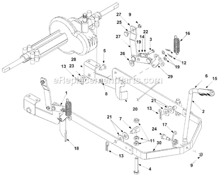 Page H Diagram and Parts List for 13A-344-700 2004 Yard Machines Lawn Tractor